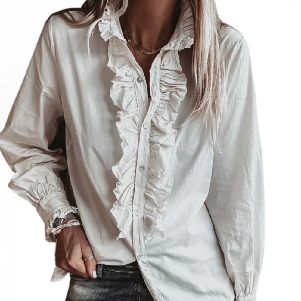 Banditas from Marseille-Mila cotton ruffle blouse